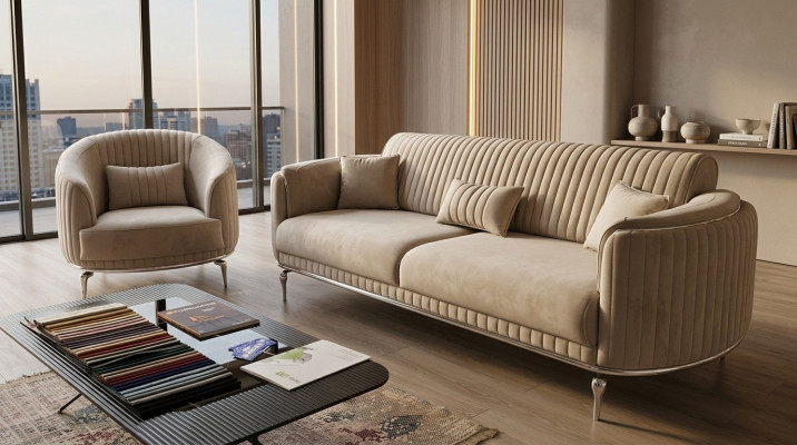 Sofagarnitur 3 1 Sitzer Set Design Sofa Polster Couchen Couch Modern