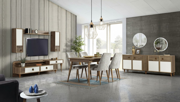 Esszimmer Komplett Set Tisch 4x Stühle Ess Gruppe Holz Tisch Tische 12tlg
