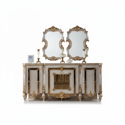 Sideboard Kommoden Anrichte Möbel Modern Garnitur Set 2tlg Spiegel Neu