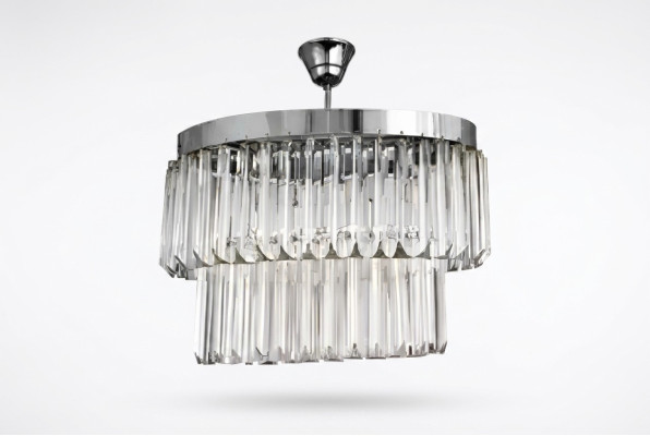 Wohnzimmer Kronleuchter Crystal Deckenleuchte neu grau Modern