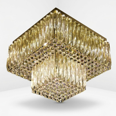 Kronleuchter Decke Lampe Wohnzimmer gold Luxus Beleuchtung Kristall