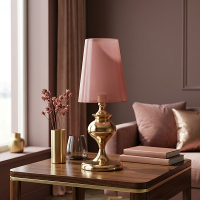 Tischleuchten Luxus Design Moderne Stand Leuchte neu rot Wohnzimmer