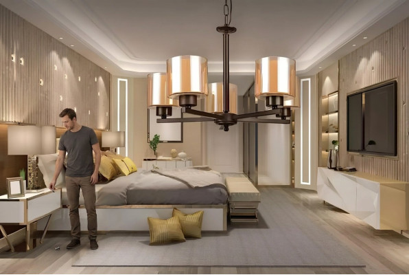 Kronleuchter Wohnzimmer Stil Moderne Hängelampe Schlafzimmer Luxus neu