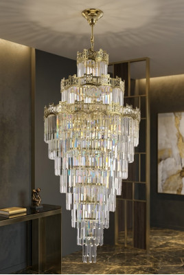 Kronleuchter Stil klassisch Luster Tropfen Wohnzimmer Lampe Luxus 80x230