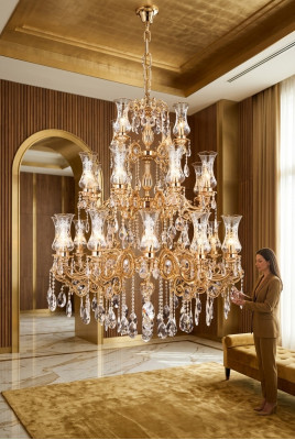 Küniglicher Kronleuchter Wohnzimmer Deckenleuchten Luster Crystal Luxus
