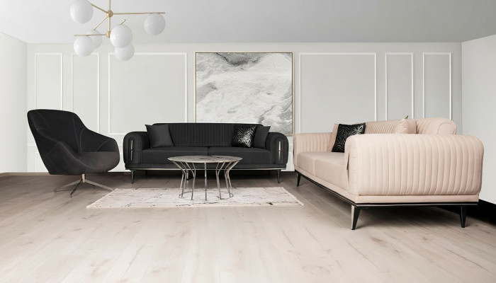 Sofa Couch 3+3 Sitz Sofagarnitur Couchen Polster Möbel Sofas Set Gruppe