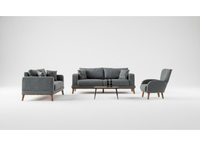 Bequeme 3+3 Sofagarnitur Stilvolles Design Polstergarnitur Wohnlandschaft