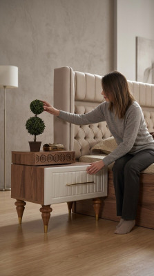Nachttisch Konsolen Tische Schlafzimmer Möbel Beistelltisch Tisch Holz