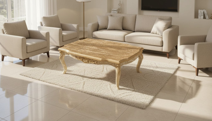 Königlicher Couchtisch Tisch 120x80 Tische Barock Rokoko Couchtische