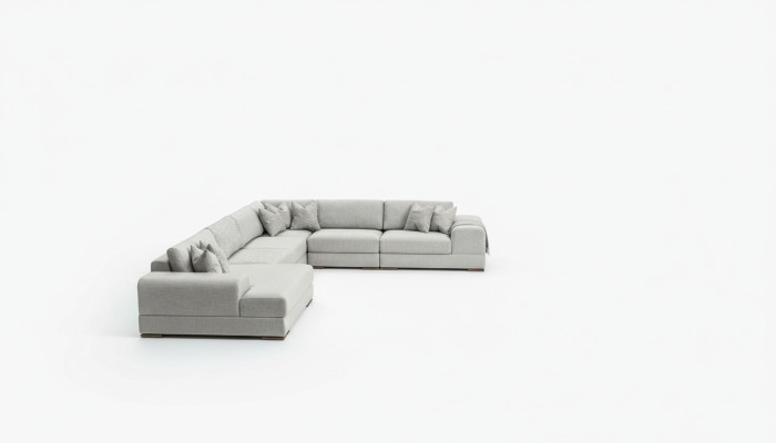 Ecksofa U Form Wohnzimmer Möbel Modern Designer Stoffsofa Sofa Textil