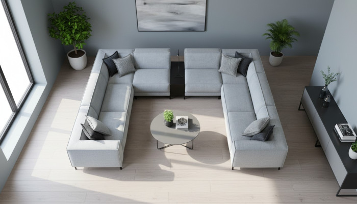 Ecksofa U Form Möbel Wohnzimmer Luxus Modern Big Sofa Couch Wohnlandschaft