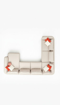 Eckcouch Möbel Polster Sofa Couchen Wohnzimmer Wohnlandschaft Stoff