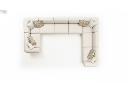 Sofa U-Form Wohnzimmer Luxus Wohnlandschaft Design Polster Ecksofa Möbel