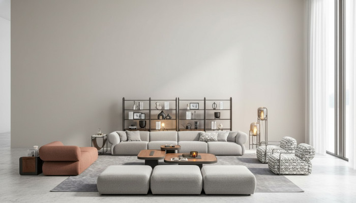 Sofagarnitur Sechssitzer Dreisitzer Hocker Couchen Moderne Garnitur Set