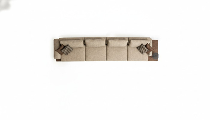 Sofa 6 Sitzer Couch Polster Textil Luxus Wohnzimmer Modern Möbel Stoff