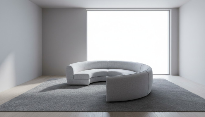 Rundes U-Form Sofa Luxus Design Wohnzimmer Sofa Relax Garnitur