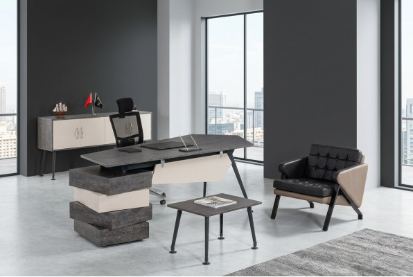 Büro Set Schreibtisch Arbeitszimmer Komplett 3 tlg Büro Einrichtung Neu