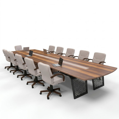 Großer Holz Konferenztisch Büroeinrichtung Besprechungstisch Tische Meeting