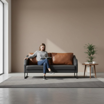 Sofa 2 Sitzer Modern Luxus Design Arbeitszimmer Polstersofa Neu