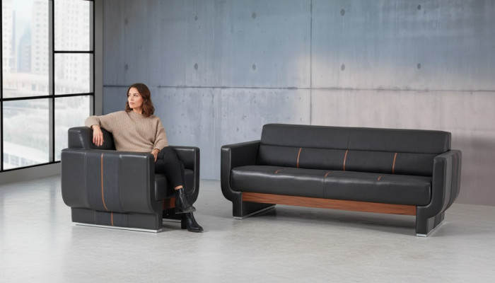 Moderne Büromöbel Luxus Komplettes Arbeitszimmer Set Dreisitzer Sessel