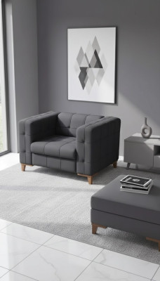 Sessel Schwarz Sitz Arbeitzimmer Modern Designer Polstersessel Neu