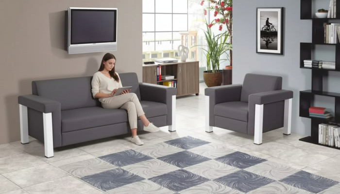 Büroeinrichtung Arbeitszimmer Büro Möbel Set Designer 3+1 Garnitur 2 tlg