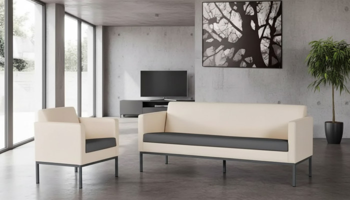 Büromöbel Komplettset Arbeitszimmer Sitzgruppe Sofagarnitur 2tlg Modern