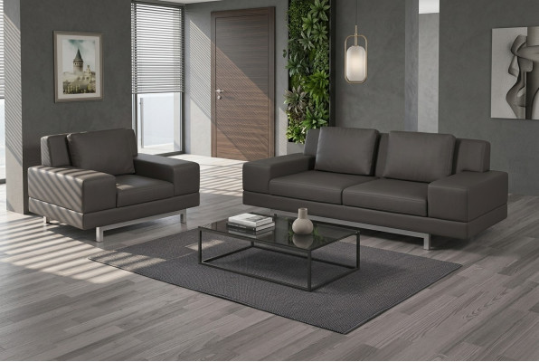 Sessel Polster Stoff Textil Arbeitszimmer Stil Modern Büro Möbel Neu