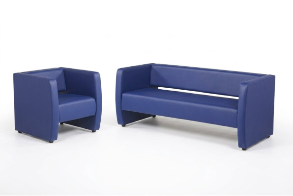 Sofa 2 Sitzer Luxus Couch Arbeitszimmer Büroeinrichtung Textil Möbel