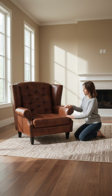 Luxus Ohrensessel Chesterfield Sessel Leder Braun Couch Modern Möbel
