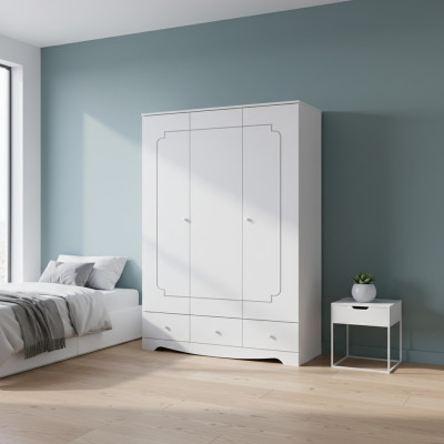 Kleiderschrank Schrank Möbel Schlafzimmer Schränke Holz Weiß Loft Einrichtung