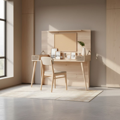 Sekretär Schreibtisch Tisch 130x60x152 Schreibtische Tische Möbel Holz Computer