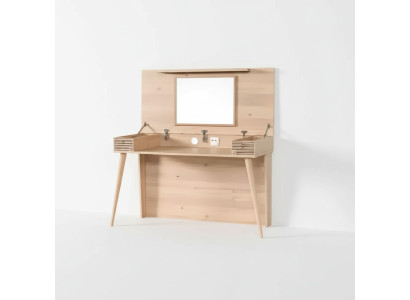 Sekretär Schreibtisch Tisch 130x60x152 Schreibtische Tische Möbel Holz Computer
