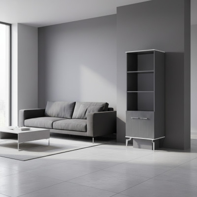 Regal Schrank Bücherregal Schränke Mehrzweck Möbel Braun 170x55x48