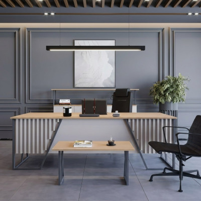 Hell Graue Büro Einrichtung Büromöbel Set Tisch Schreibtisch Schrank 3tlg