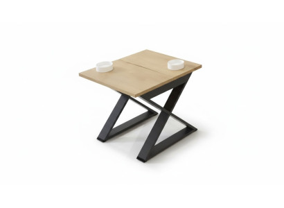 Designer Quadratischer Brauner Couchtisch Ablagetisch Beistelltisch