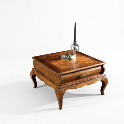 Klassischer Wohnzimmer Couchtisch Schublade Holzmöbel Stil Design Neu