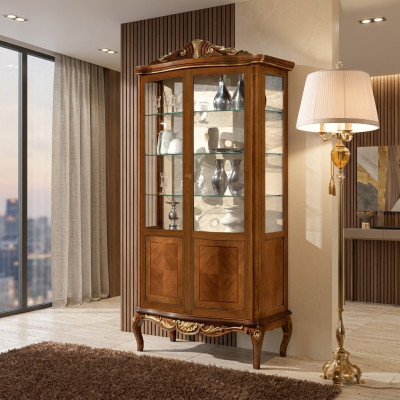 Luxus Vitrine Ausgefallene Möbel Schrank Vitrinen Glas Holz Schränke