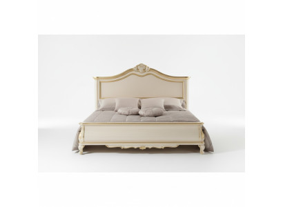 Holzdoppelbett Luxusdesign Schlafzimmermöbel Klassisch Beige