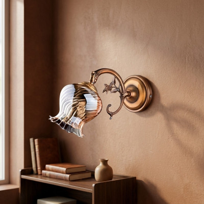 Lüster Wandlampe Wandleuchten Art Wandleuchte Wand Lampen Gold Glas