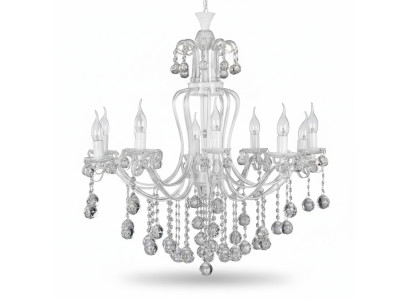 Luxus Deckenleuchter Lüster Kronleuchter Deckenlampe Kristall Silber
