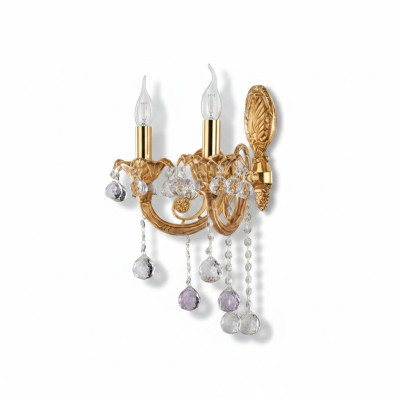 Wandleuchte Wandlampe Wandleuchten Art Lüster Wand Lampe Gold Kristall
