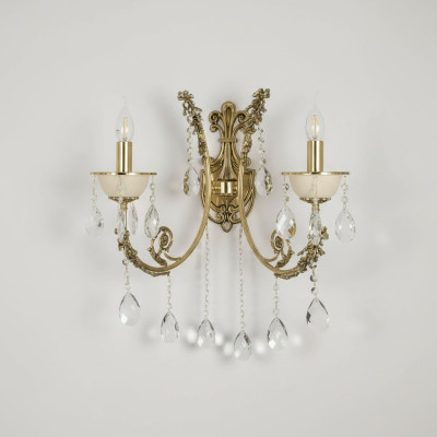 Wandleuchte Wandlampe Wandleuchten Art Lüster Wand Lampe Gold Kristall