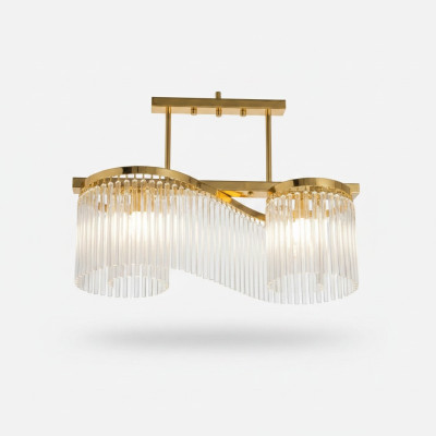 Kronleuchter Deckenleuchter Luxus Gold Deckenlampe Lüster Glas Modern