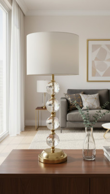 Tischleuchte Tischlampe Lampe Leuchten Gold Lampen Tisch Kristall