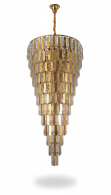 Kronleuchter Deckenleuchter Gold Deckenlampe Lüster Kristall 80cm Tropfen