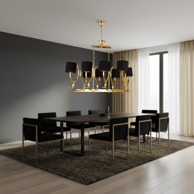 Kronleuchter Deckenleuchter xxl Leuchte Gold Deckenlampe Lüster Metall