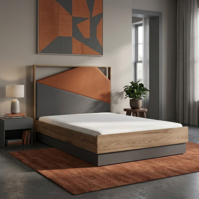 Kinderbett Bett 120 cm Bettgestelle Kinderzimmer Holz Bettrahmen Grau