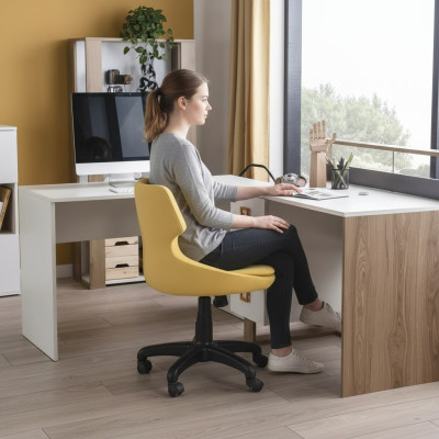 Schreibtisch Kinderschreibtisch Computer Bürotisch Holz Braun Tisch