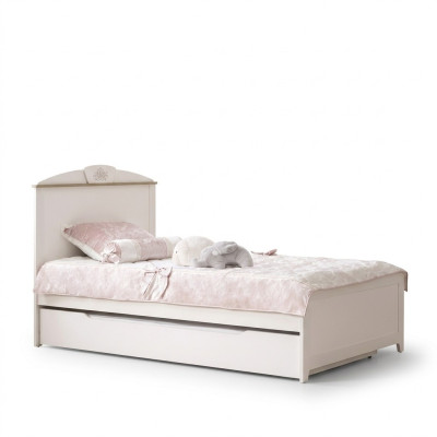 Kinderbett Holzbett Funktionsbett Ausziehbares Bett 100 Holz Weiß Neu